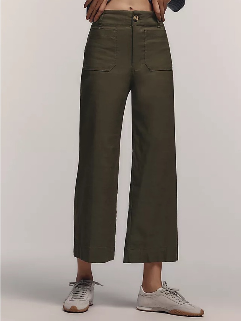 Anthropologie Maeve Colette Pants, 33, Olive Green